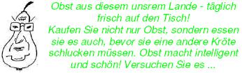 Mit der bekanntesten Birne Deutschlands für Obst werben ...